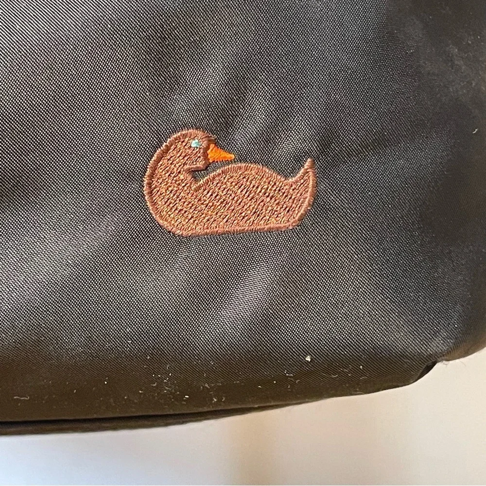 Dooney & Bourke Dillen Black Nylon Hobo Bag Pink Lining Shoulder Purse